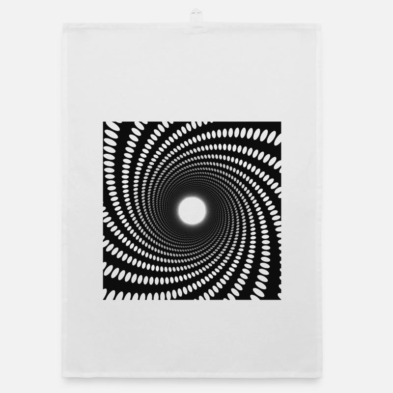 Vortex en spirale à points hypnotiques Torchon bio