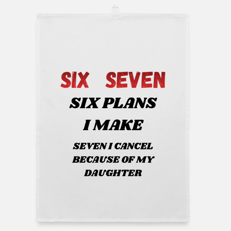 Sechs Sieben, roter Gradient Organic Geschirrtuch