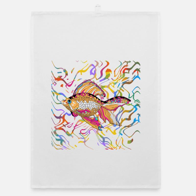 fish Organic dish towel