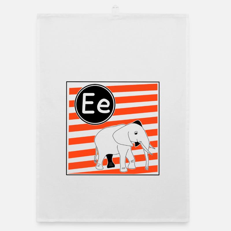 E for Elephant Letters for Learning to Read Organic dish towel