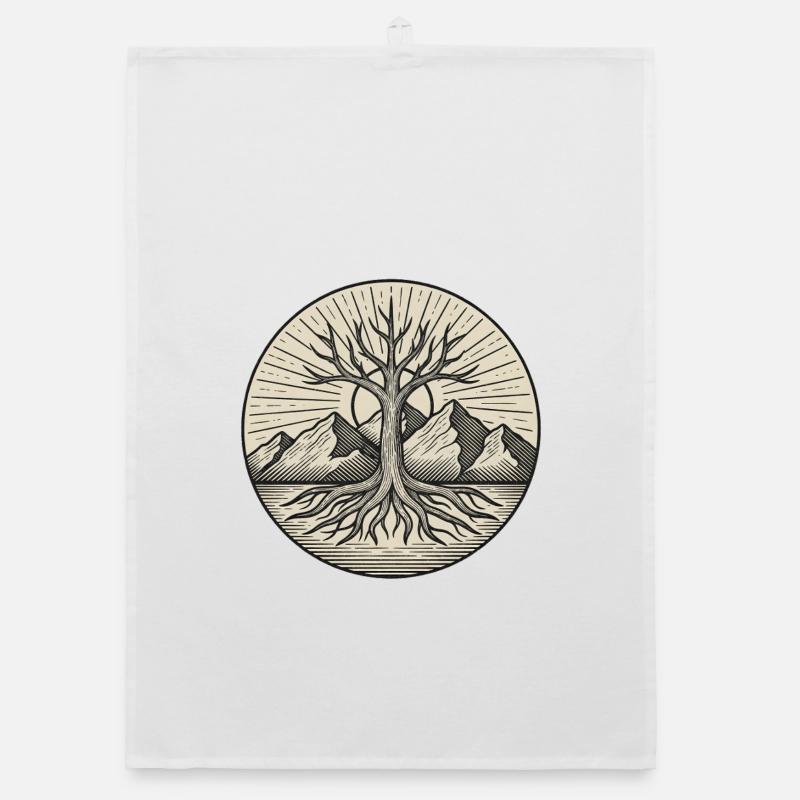Baum des Lebens Organic Geschirrtuch