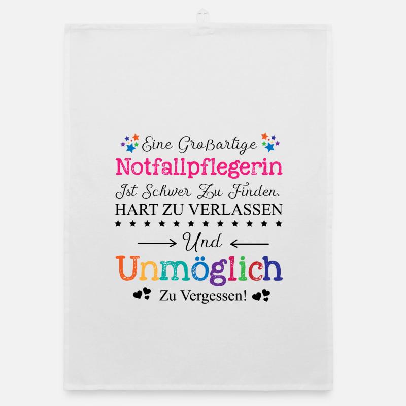 Notfallpflegerin Beruf Geschenk Abschied Pflegerin Organic Geschirrtuch