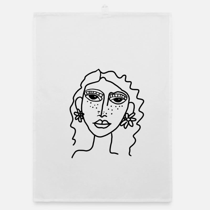 Gesicht einfach  Organic Geschirrtuch