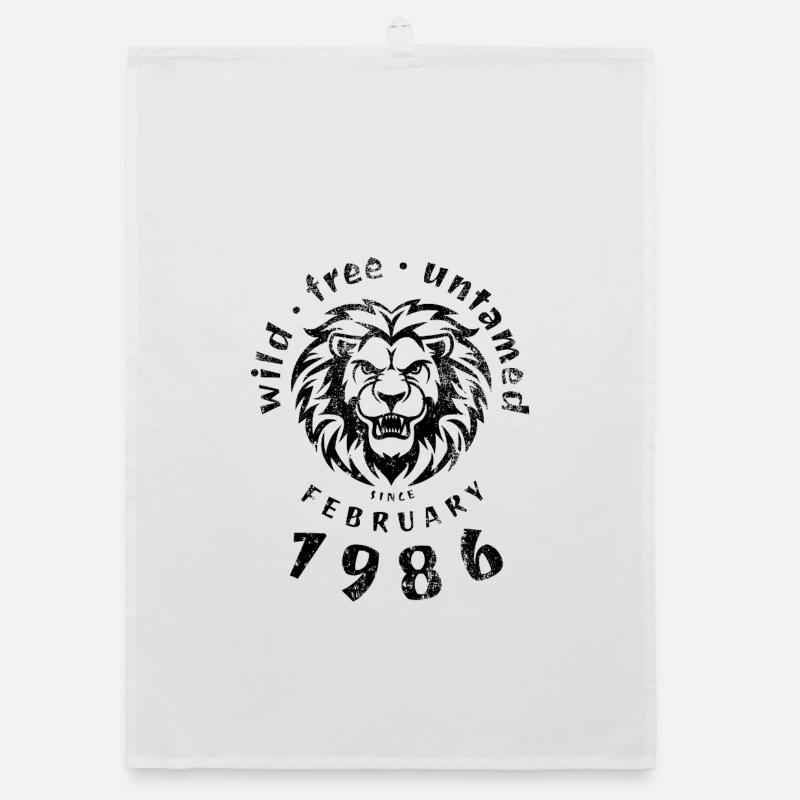 40e anniversaire Sauvage, libre et indompté depuis 02/1986 Torchon bio