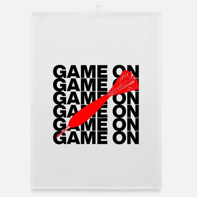 Game On: Dart Attack! ONEHUNDRETEIGHTY, Pfeil rot Organic Geschirrtuch