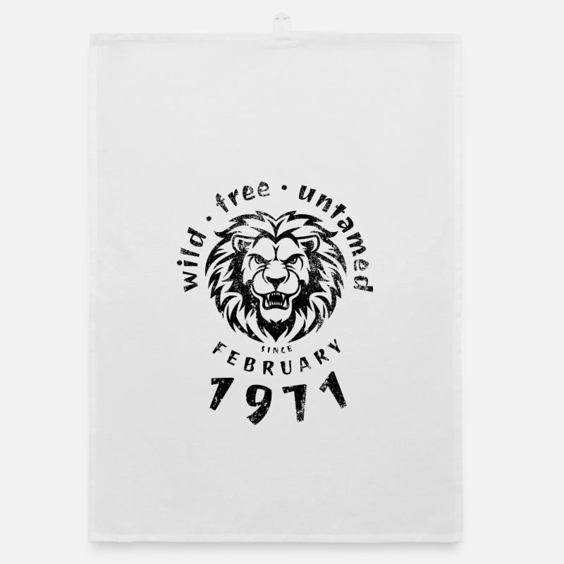 55. Geburtstag Wild, free & untamed since 02/1971 Organic Geschirrtuch
