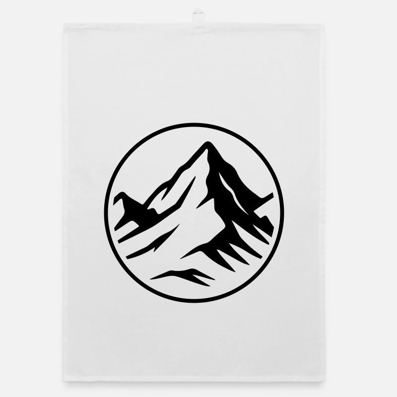Mountain icon summit Organic dish towel