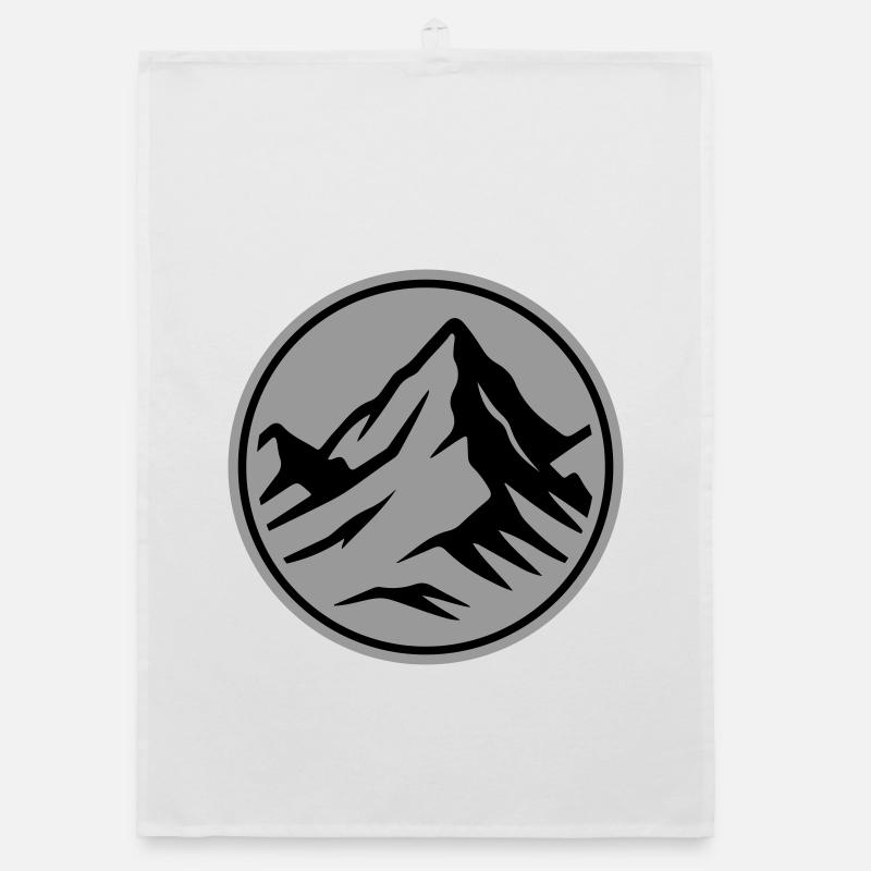 Mountain icon summit Organic dish towel