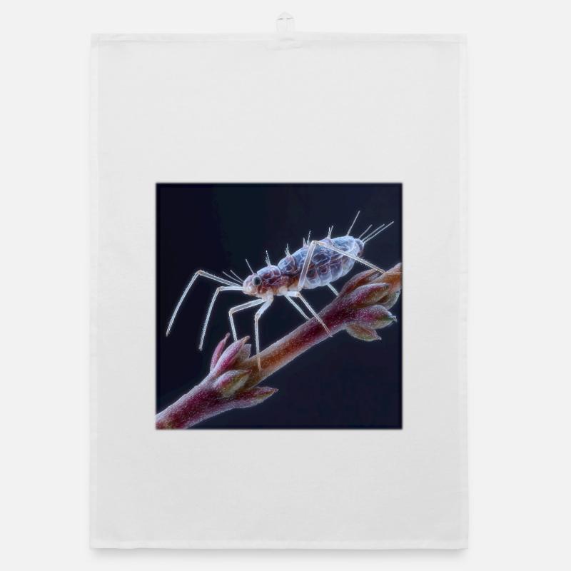Fascinating Aphid Macro Insects Graphic Organic dish towel