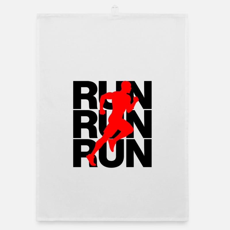 JOGGING MAN, PUISSANCE DE COURSE ! PASSION POUR LA COURSE, LA COURSE Torchon bio