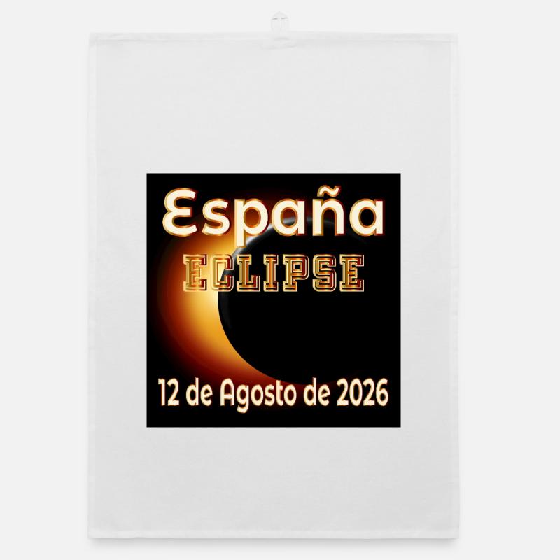 Eclipse Observation Spain Organic dish towel