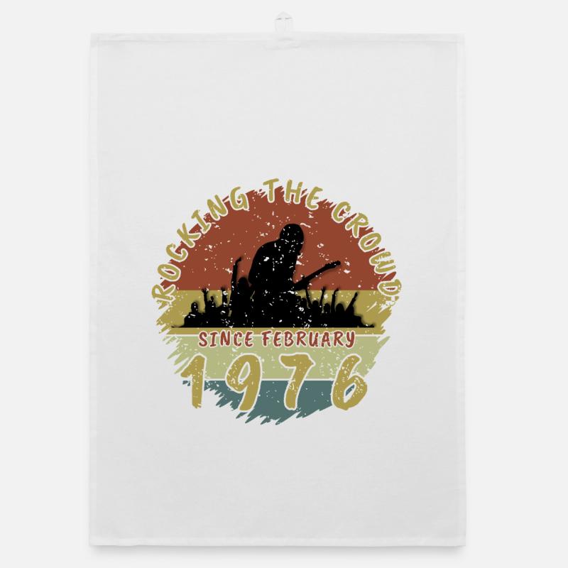 50th Birthday Rocking the crowd GIT 02/1976 Organic dish towel
