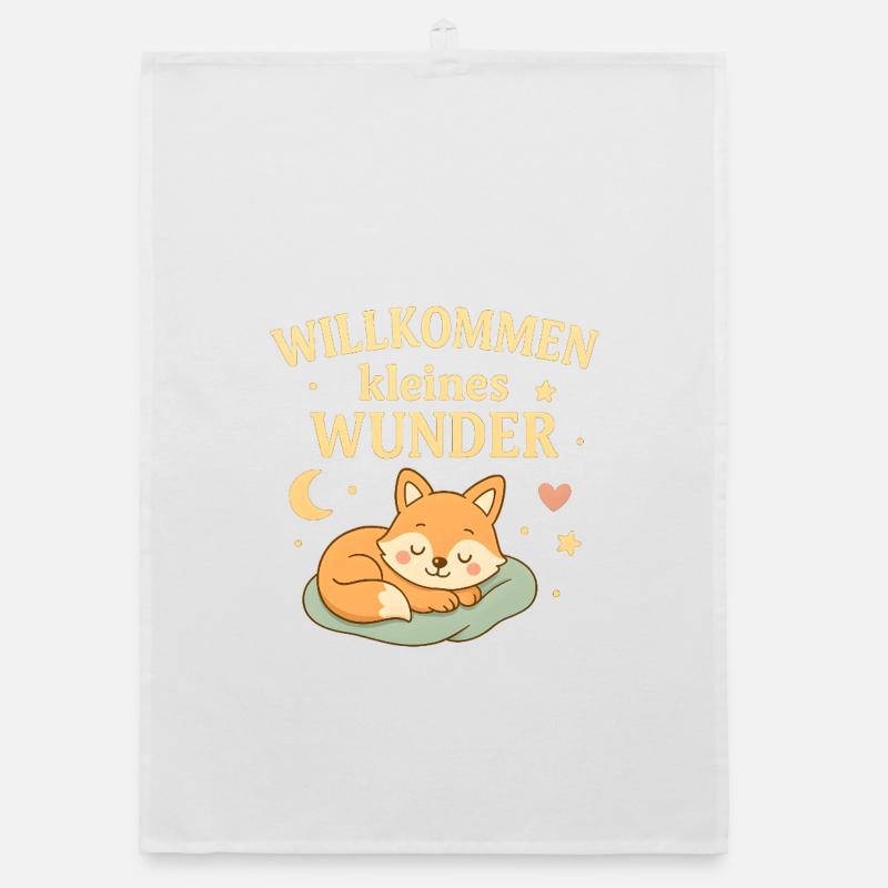 Welcome Little Miracle Fox Variant Organic dish towel