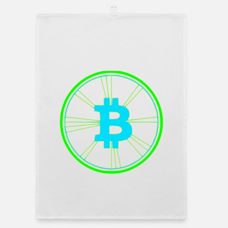 Bitcoin Wireframe Speed Future Vector Organic dish towel