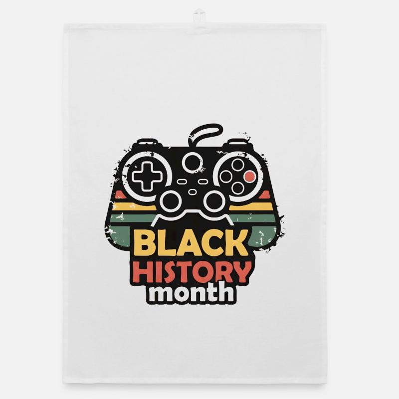 Black History Month Gaming-Controller Retro Organic Geschirrtuch