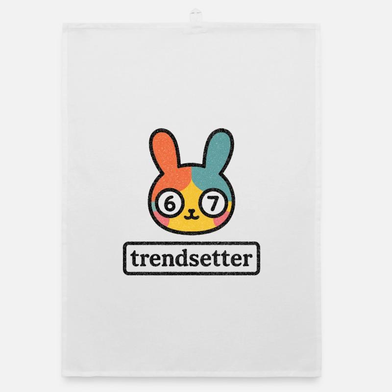 Bunny 67 : Créateur de tendances - Torchon bio - blanc