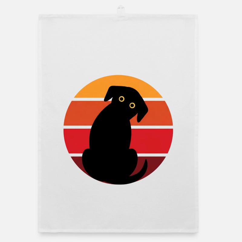 Sunset Hundesilu Organic dish towel