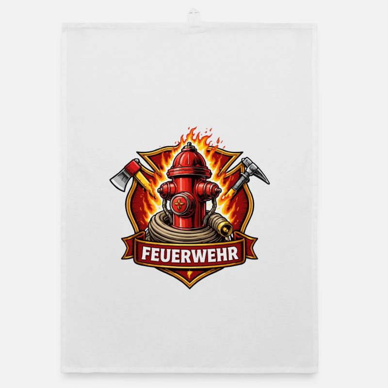 Fire Brigade Fire Hydrant Emblem Organic dish towel