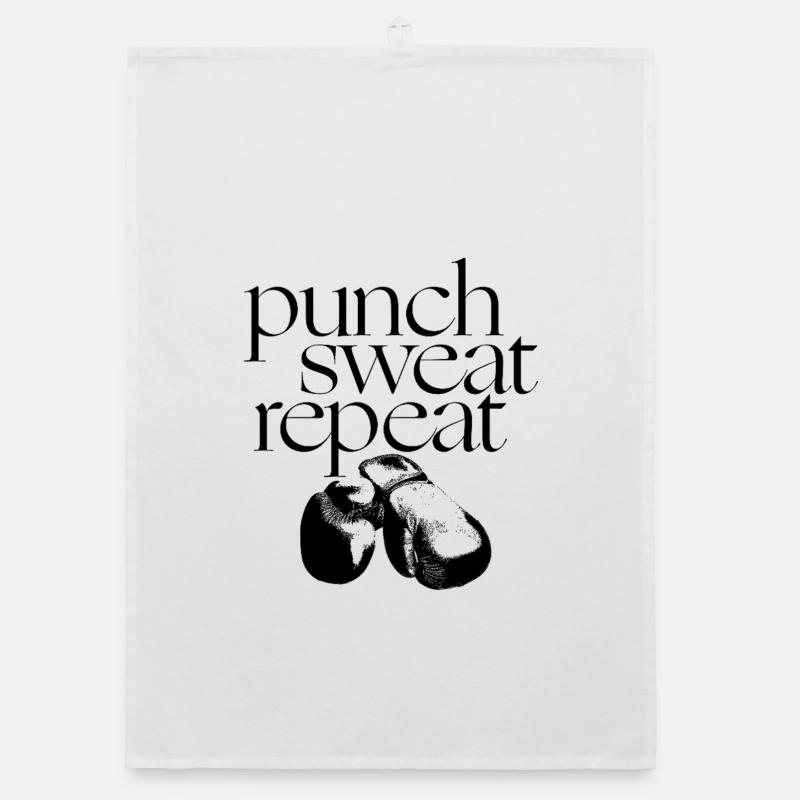PUNCH SWEAT REPEAT Organic dish towel