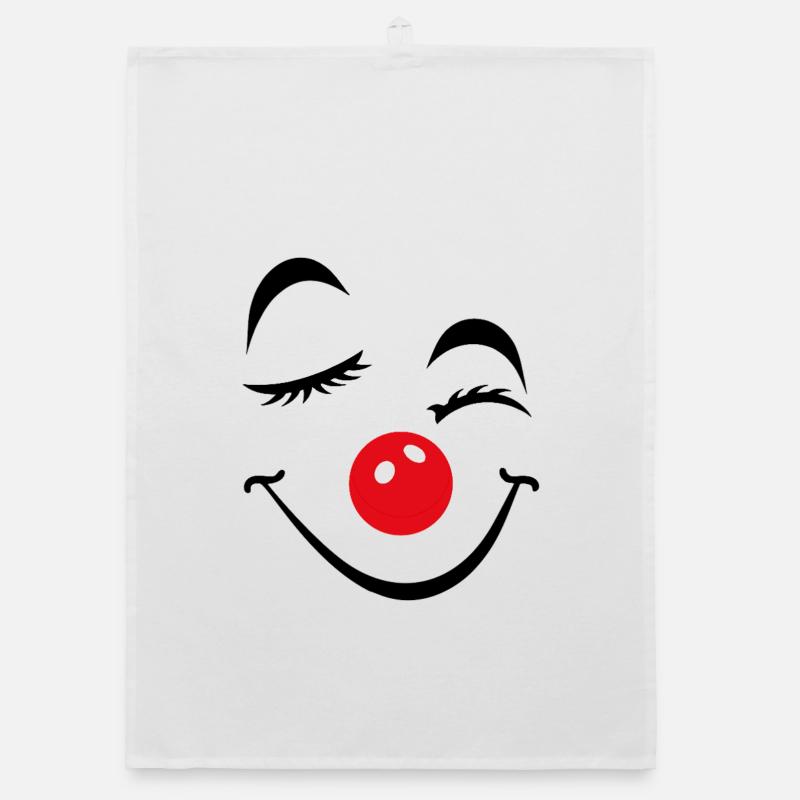 Carnaval du visage de clown joyeux Carnaval Carnaval Torchon bio