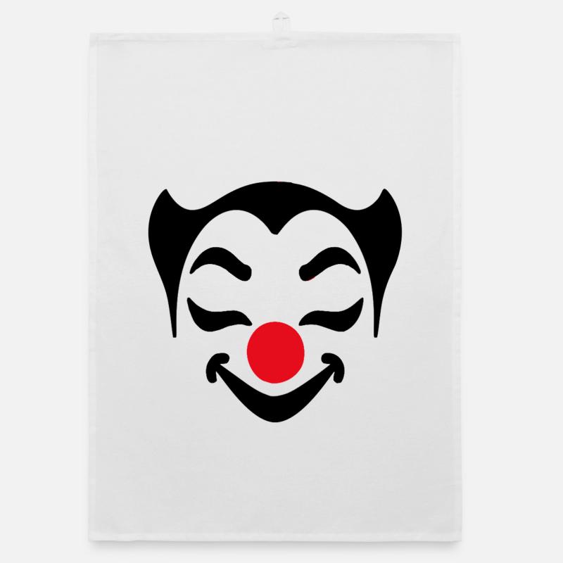 Carnaval du visage de clown joyeux Carnaval Carnaval Torchon bio