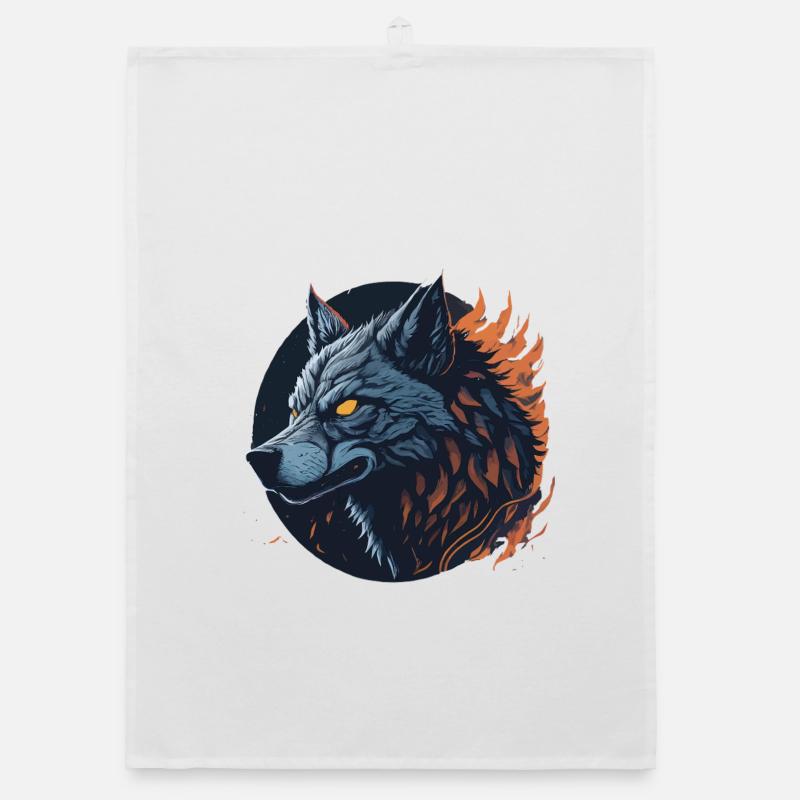 Night Wolf Organic dish towel