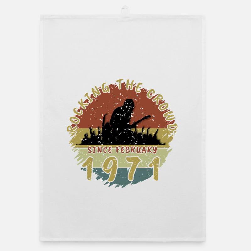 55th Birthday Rocking the crowd GIT 02/1971 Organic dish towel