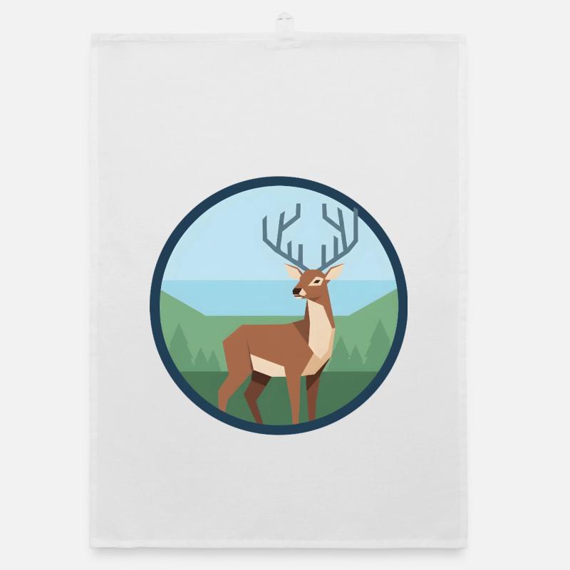 Deer Organic dish towel