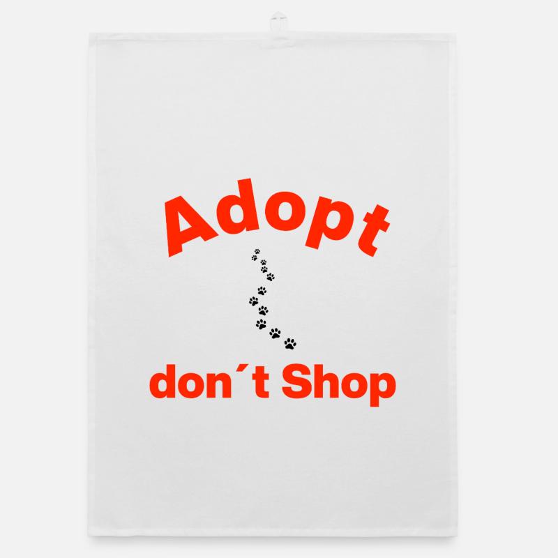 ADOPT, DON'T BUY, PAW WAY! STATEMENT Organic dish towel