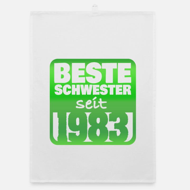 Schwester 1983 Organic Geschirrtuch