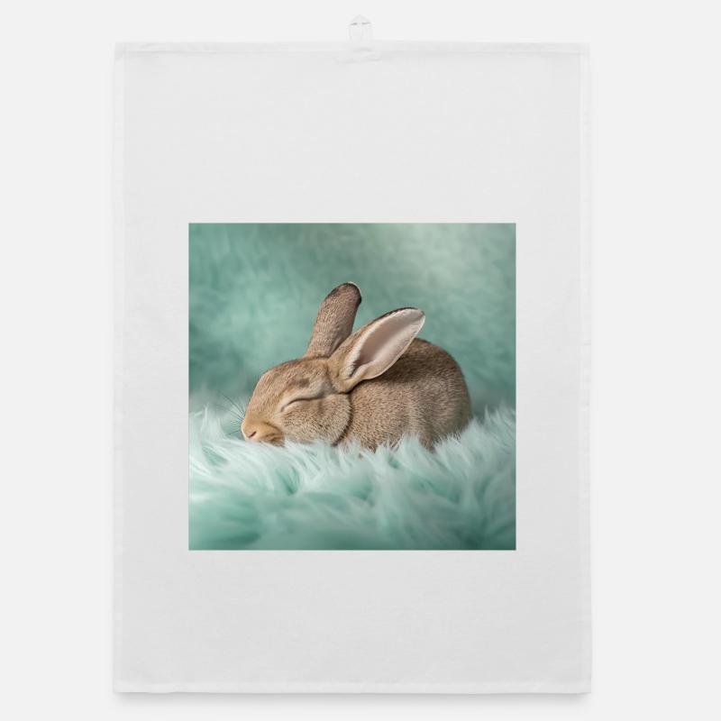 Rabbit Neon Dreams Organic dish towel