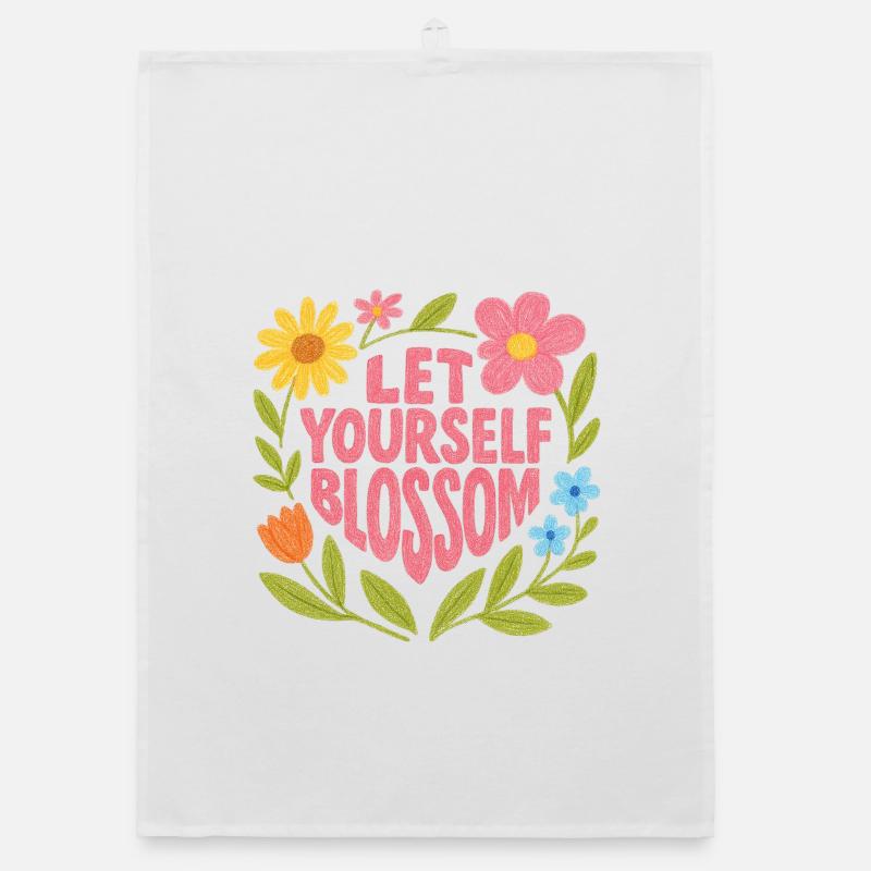 Spring bloom Organic dish towel