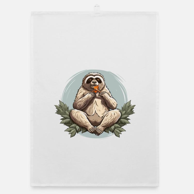 Faultier Snack Zen Organic Geschirrtuch