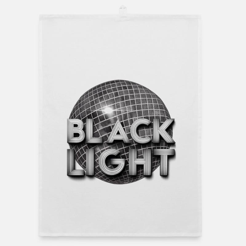 Black Light Retro Disco Organic dish towel