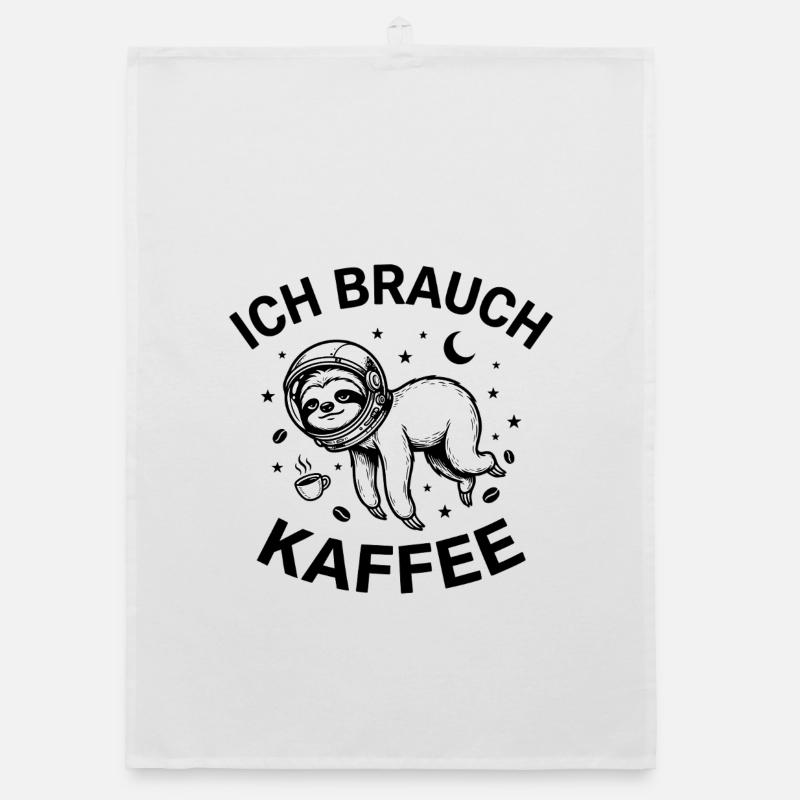 Ich brauch Kaffee Organic Geschirrtuch