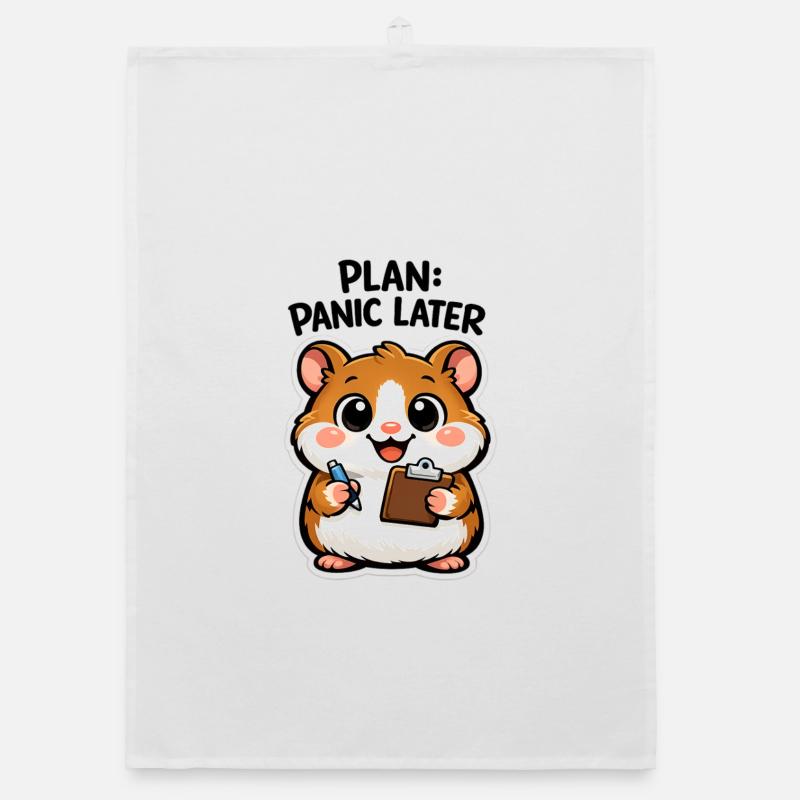 Plan: Panic Late Hamster Organic dish towel
