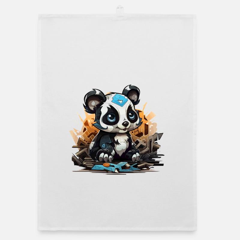 Charme de bloc de construction Panda Torchon bio