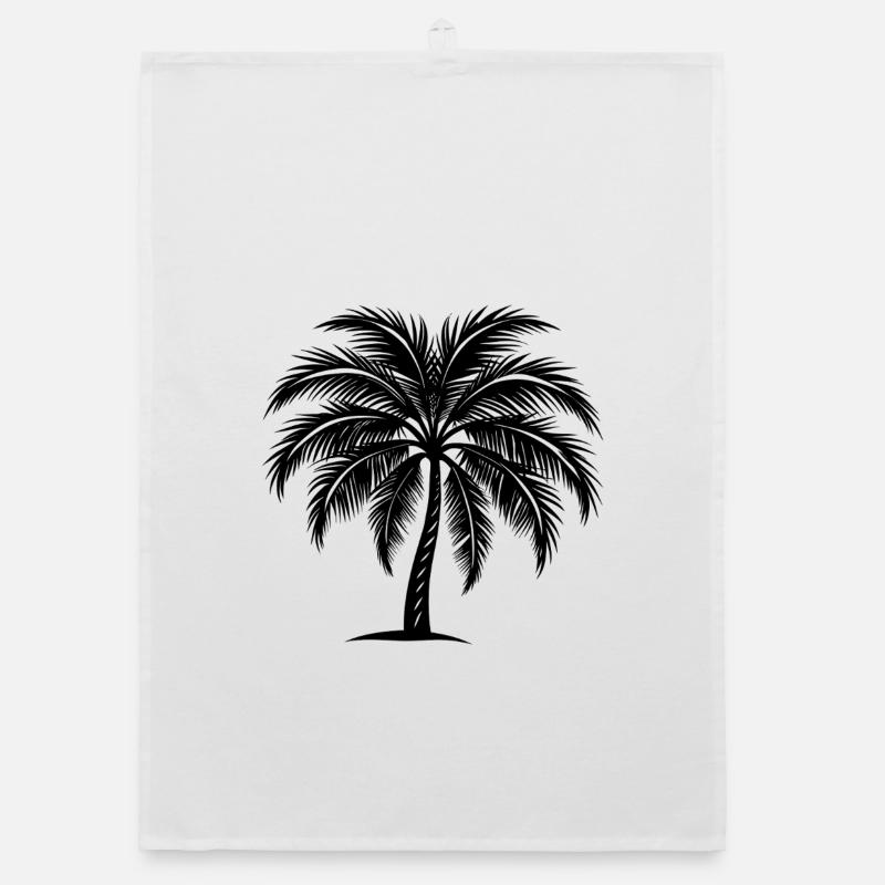 Palm tree Organic dish towel