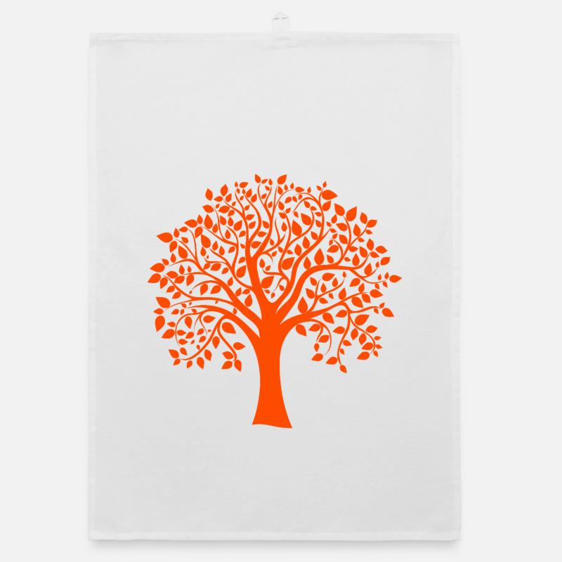 Silhouette base orange imprimée Jumbo Tree Torchon bio