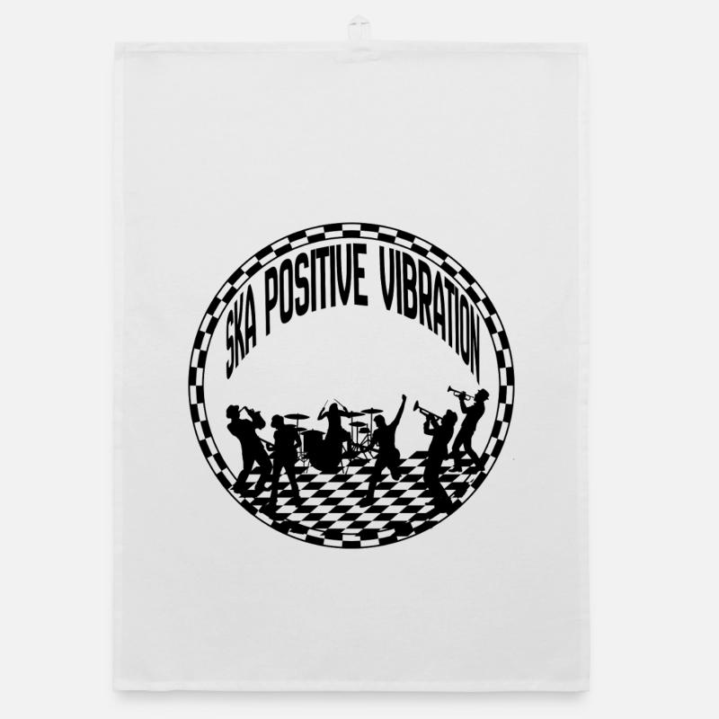 vibration positive - Torchon bio - blanc