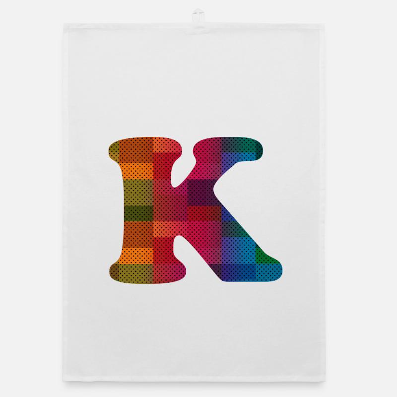 Buchstabe K Organic Geschirrtuch