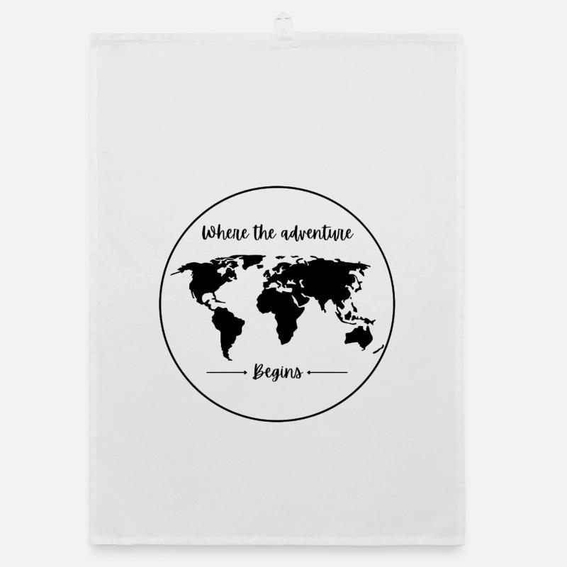 Wo das Abenteuer beginnt Organic Geschirrtuch