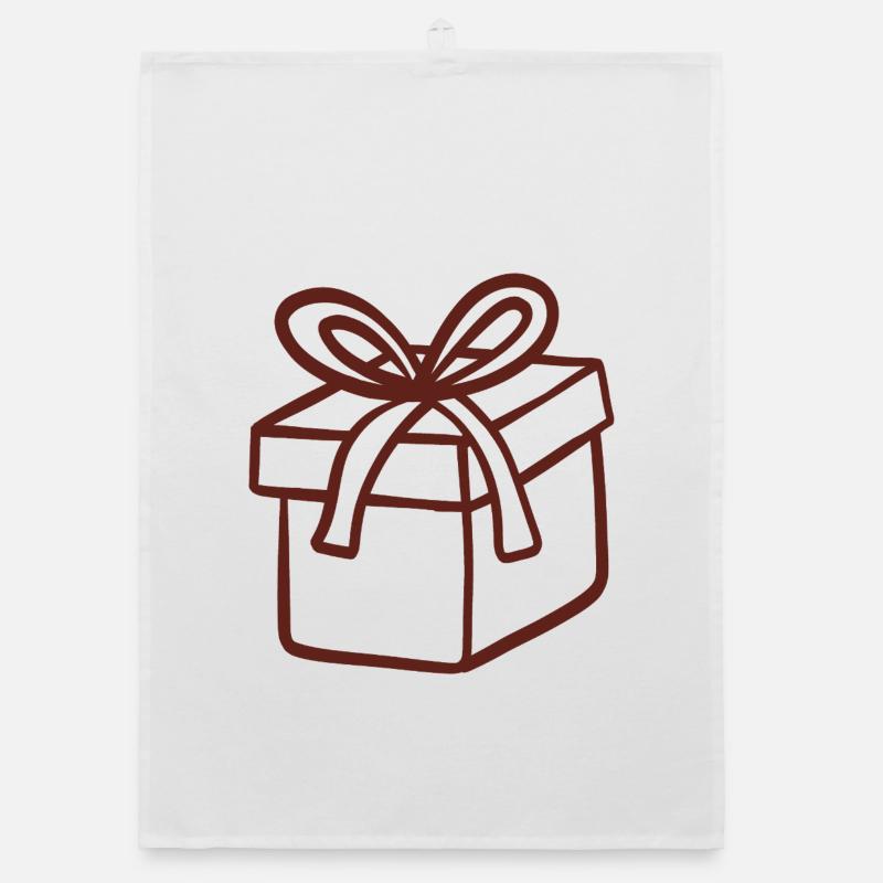 Rustic Hand-Drawn Gift Box Organic dish towel