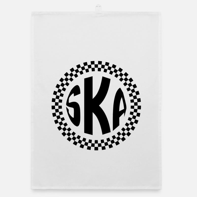 Ska – Logo - Organic Geschirrtuch - Weiß