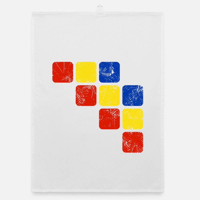 Colors Ornament Pattern - Basic Colors Organic dish towel