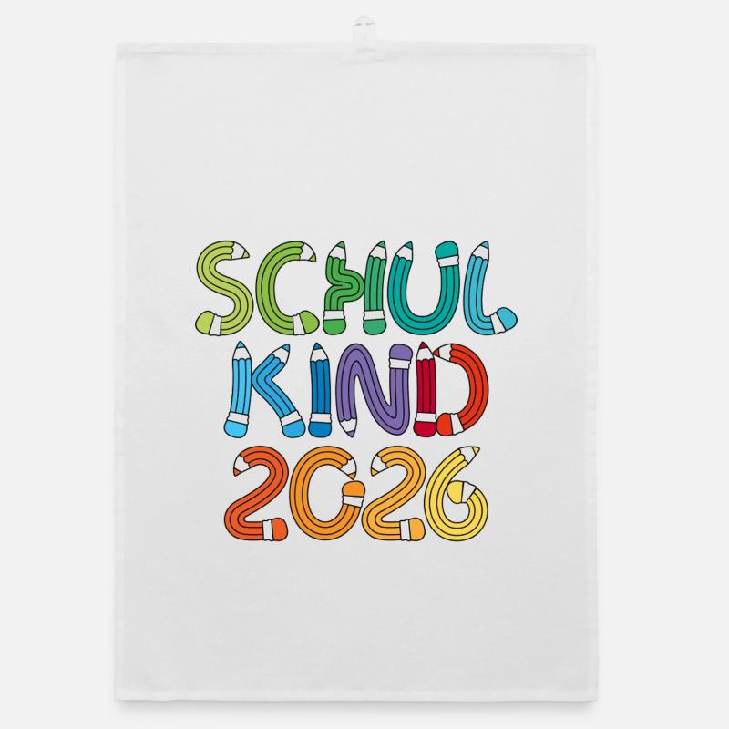 Schulkind 2026 Schule Einschulung Schulanfang Organic Geschirrtuch