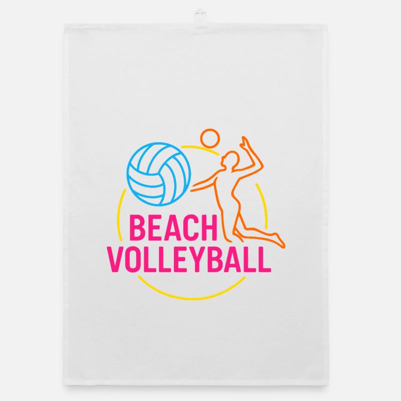Beach Volleyball Men's Logo Organic dish towel