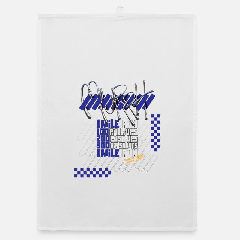 Version graphique légère Murph Hero WOD CrossTraining Torchon bio