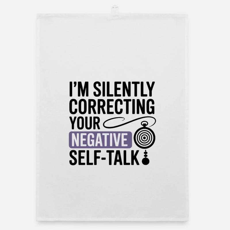 Hypnotist Silently Correcting Negative Self-Talk  Organic dish towel