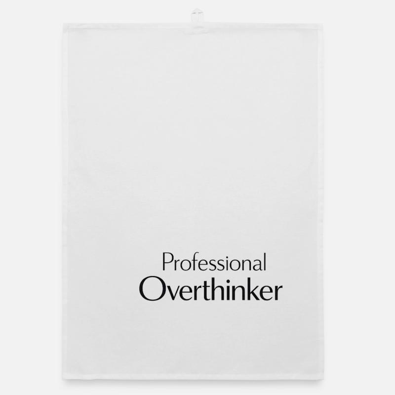 professional Overthinker Spruch Organic Geschirrtuch